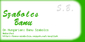 szabolcs banu business card